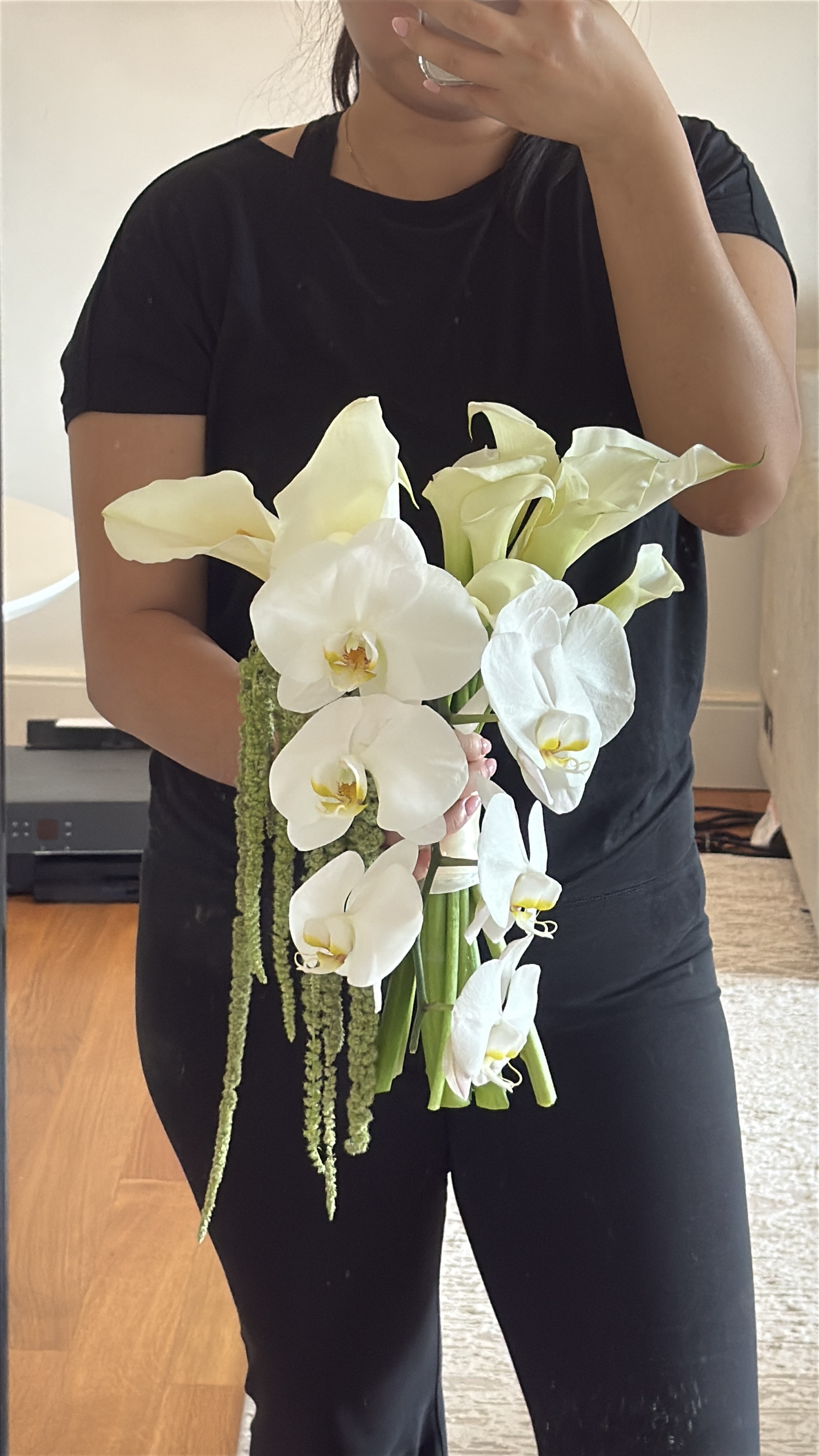 Orchid cascade bridal bouquet